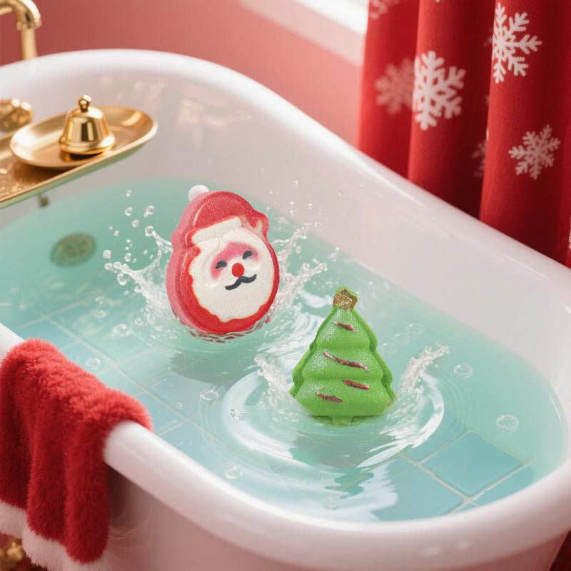 Ihave Christmas Bath Bombs Gift Set – 6Pcs Festive Bath Bomb Kids Box with Santa, Snowman, Reindeer, Tree, Bell & Stocking. Fizzy Organic Fun for Relaxing Bath Time, Perfect Christmas Bath Bombs for Kids, Stocking Stuffers & Holiday Gifts for Boys & Girls
