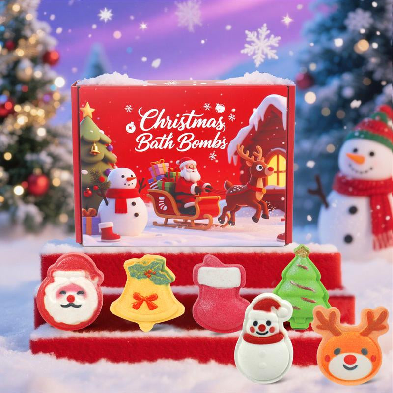Ihave Christmas Bath Bombs Gift Set – 6Pcs Festive Bath Bomb Kids Box with Santa, Snowman, Reindeer, Tree, Bell & Stocking. Fizzy Organic Fun for Relaxing Bath Time, Perfect Christmas Bath Bombs for Kids, Stocking Stuffers & Holiday Gifts for Boys & Girls