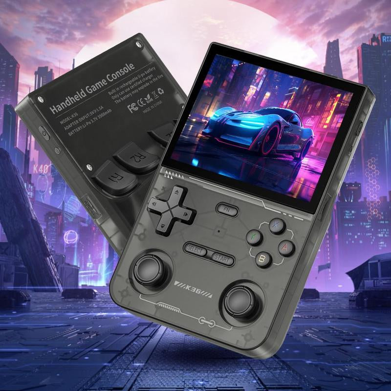 Handheld Game Console, 3.5 Inch IPS HD Screen Retro Game Console, Rechargeable Game Console with Dual 3D Joystick for Home