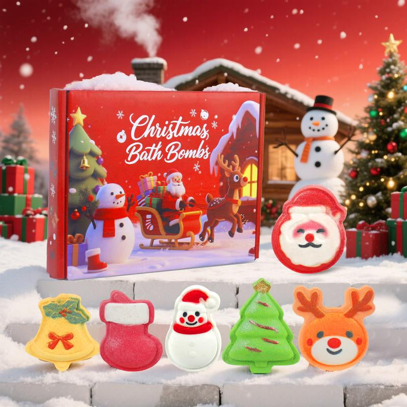 Ihave Christmas Bath Bombs Gift Set – 6Pcs Festive Bath Bomb Kids Box with Santa, Snowman, Reindeer, Tree, Bell & Stocking. Fizzy Organic Fun for Relaxing Bath Time, Perfect Christmas Bath Bombs for Kids, Stocking Stuffers & Holiday Gifts for Boys & Girls