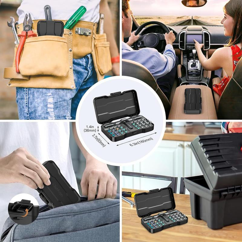 SEESE 24-In-1 Magnetic Screwdriver Kit, Precision Ratchet Screwdriver with Removable Handle, Versatile Tool for All Your Repair Needs,Perfect Christmas & New Year Gift Idea