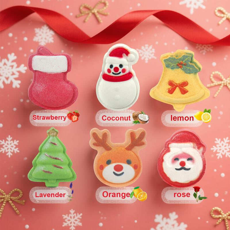 Ihave Christmas Bath Bombs Gift Set – 6Pcs Festive Bath Bomb Kids Box with Santa, Snowman, Reindeer, Tree, Bell & Stocking. Fizzy Organic Fun for Relaxing Bath Time, Perfect Christmas Bath Bombs for Kids, Stocking Stuffers & Holiday Gifts for Boys & Girls