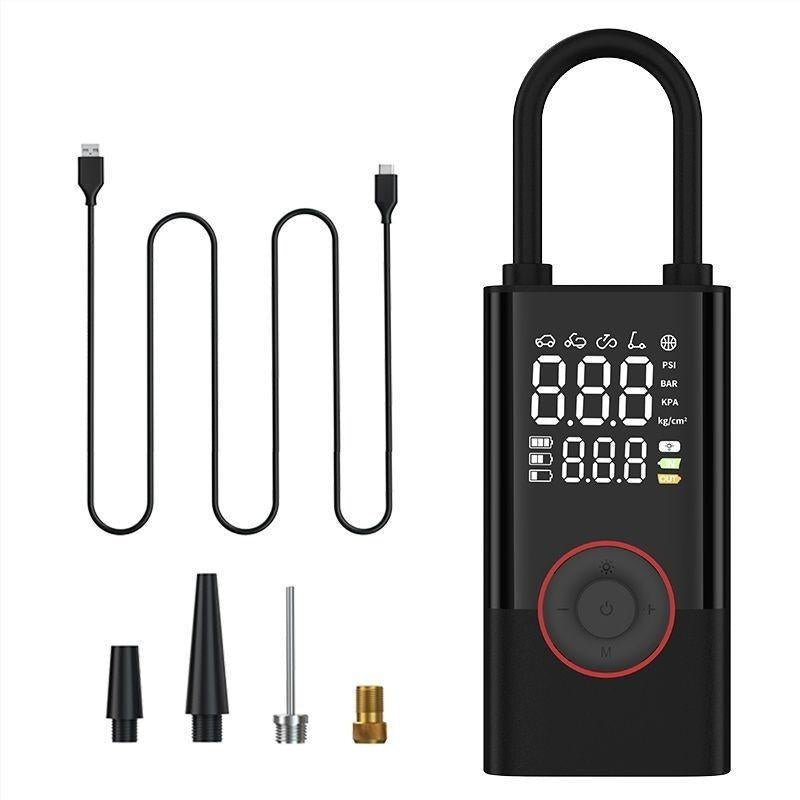 LEIBOO Portable Tire Inflator with Pressure Gauge – Smart Air Compressor Pump for Car, Motorcycle & Bike Tires - Auto Accessorie!(Ce, FCC Certification)