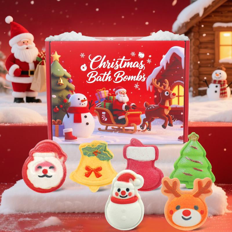 Ihave Christmas Bath Bombs Gift Set – 6Pcs Festive Bath Bomb Kids Box with Santa, Snowman, Reindeer, Tree, Bell & Stocking. Fizzy Organic Fun for Relaxing Bath Time, Perfect Christmas Bath Bombs for Kids, Stocking Stuffers & Holiday Gifts for Boys & Girls